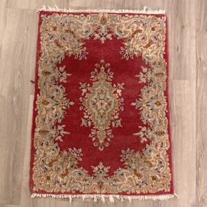 Vintage Boho/Moroccan Red & Gold Area Rug